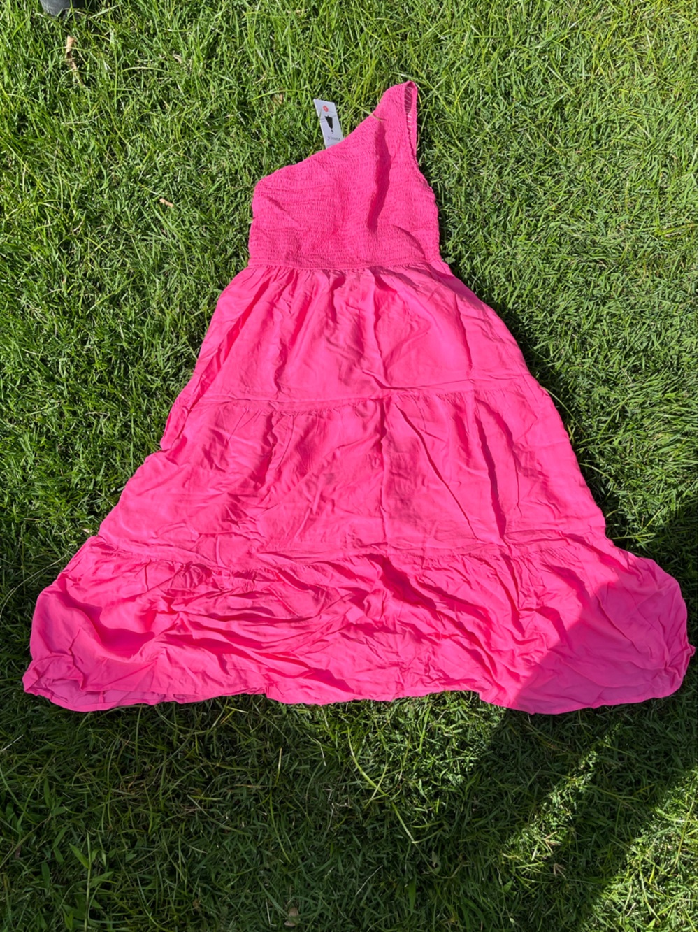 One-Shoulder Pink Women’s Dress